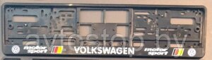 Рамка номера с черной планкой VOLKSWAGEN Motorsport